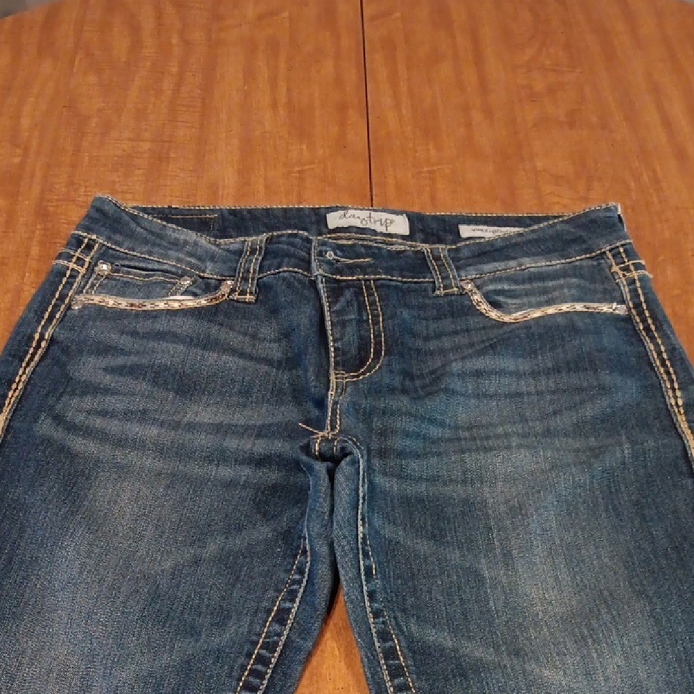 Daytrip Dark Blue Flare Jeans - Picture 2 of 5